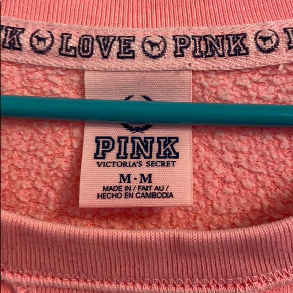 Pink, with black “Love Pink” letters Sweatshirt - Picture 2 of 3